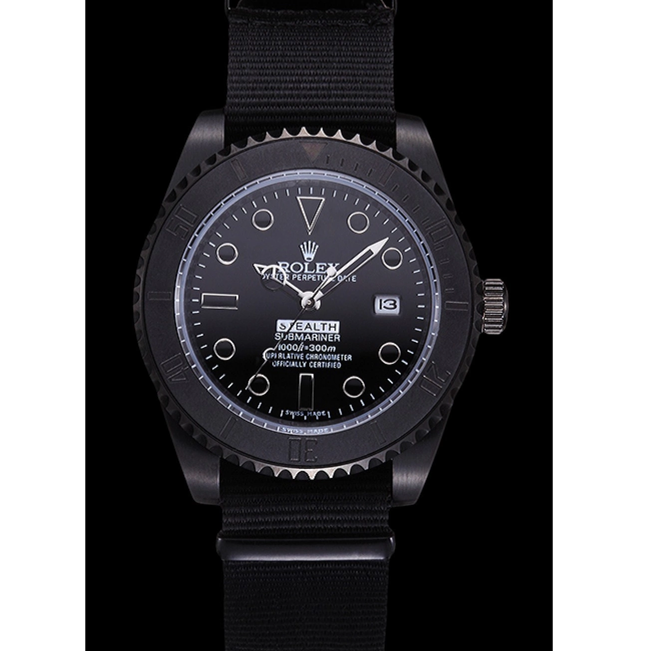 Aaa fake watches 621993 Black Submariner Stealth Rolex 0821